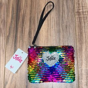 Justice Rainbow Flip Sequin Coin Purse/ Wristlet